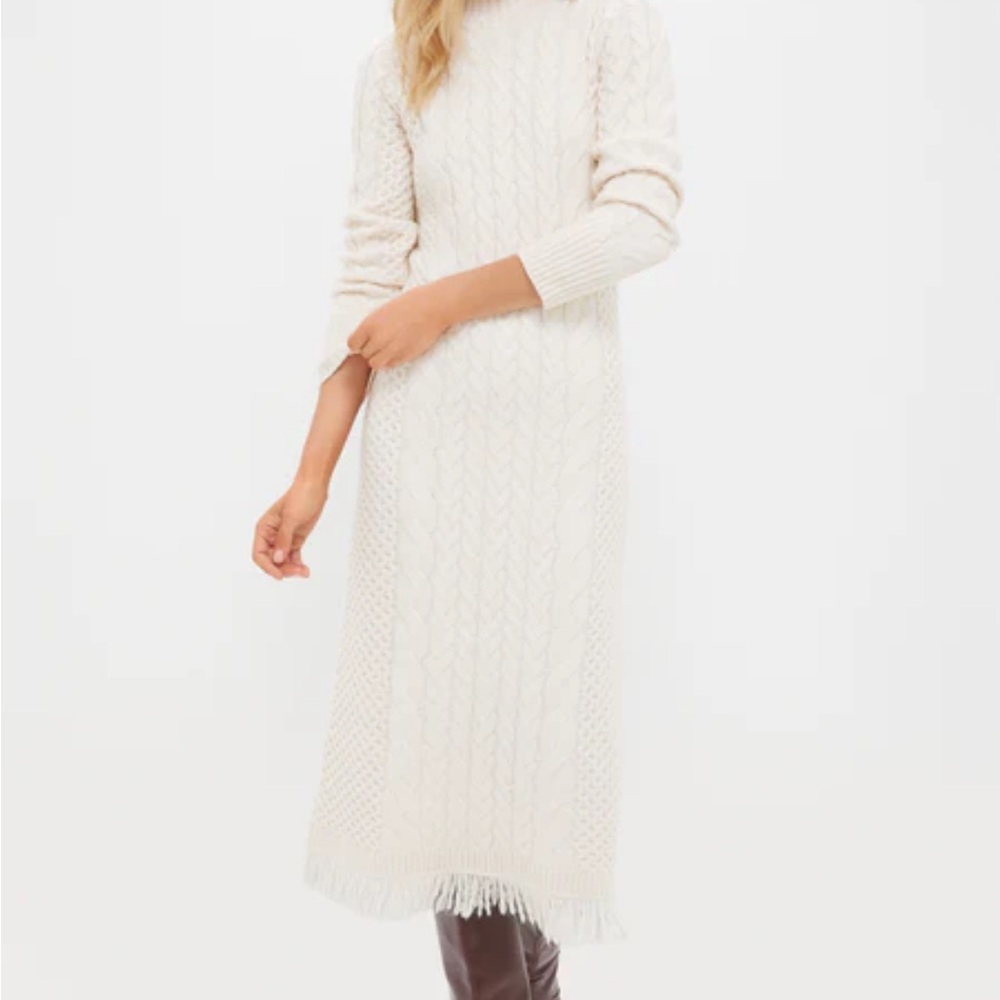 HYACINTH HOUSE
Cream Freya Fringe Sweater Dress (Tuckernuck)